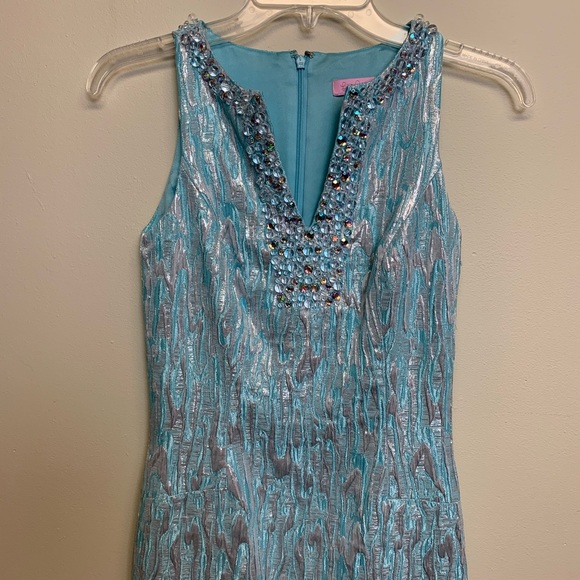 Lilly Pulitzer Shift Dress Spa Blue Size 00 - Picture 3 of 14